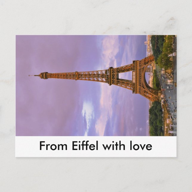 Carte Postale De Eiffel avec amour (Devant)