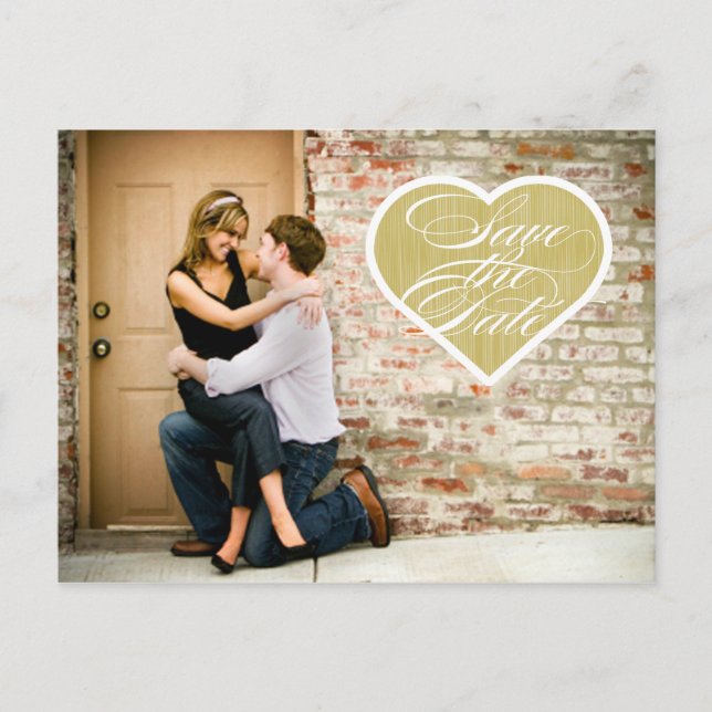 Carte postale de faire-part de date de mariage à c (Devant)