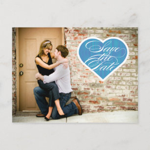 Carte postale de faire-part de mariage avec photo 