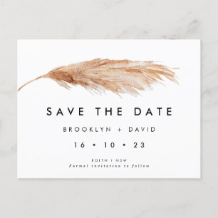 Carte postale de faire-part de mariage avec une se