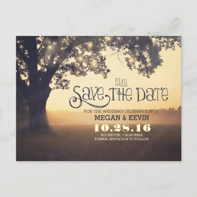 Carte postale de faire-part de mariage romantique  (Devant)