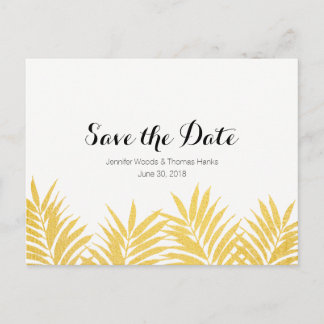 Carte postale de faire-part de mariage simple et é
