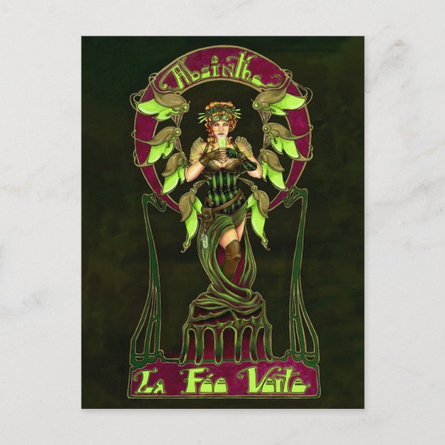 Carte postale de fée d'absinthe (Devant)