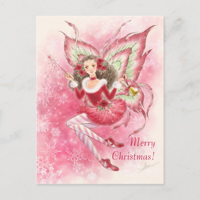 Carte postale de fée de Noël (Devant)