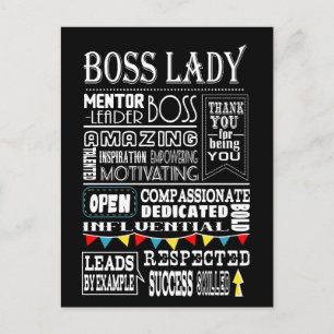 Carte postale de femme chef