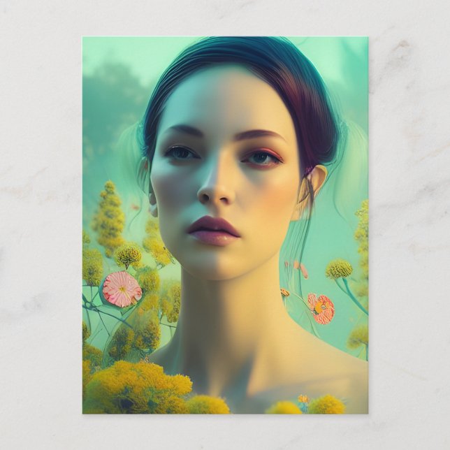 Carte postale de femme magnifique (Devant)