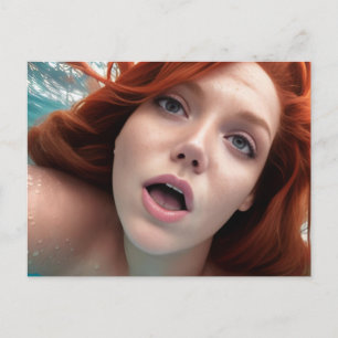 Carte postale de femme nageuse