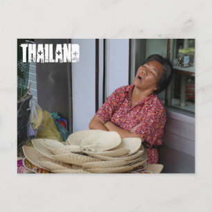 Carte postale de femme thaïlandaise endormie