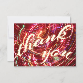 carte postale de fête lumineuse de remerciement