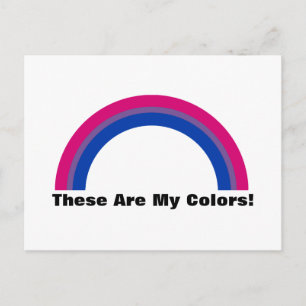 Carte postale de fierté arc-en-ciel bisexuelle