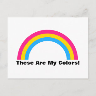 Carte postale de fierté arc-en-ciel pansexuelle