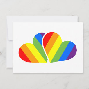 Carte postale de fierté Rainbow Hearts – Amour LGB