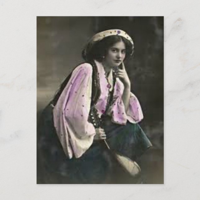 Carte postale de fille tzigane (Devant)