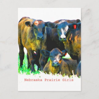 Carte postale de filles de prairie du Nébraska
