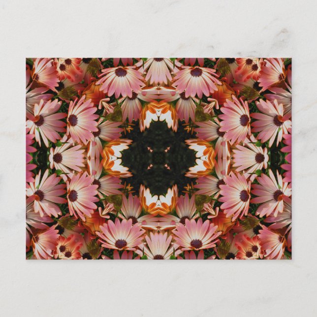 Carte postale de fleur de kaléidoscope de (Devant)