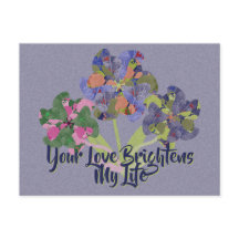 Carte postale de fleurs d'art