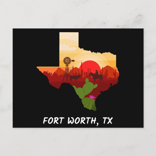 Carte postale de Fort Worth (Devant)