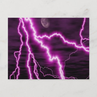 Carte postale de foudre violette