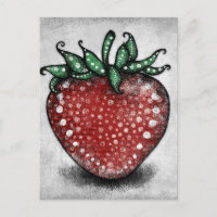 Carte postale de fraise mûre