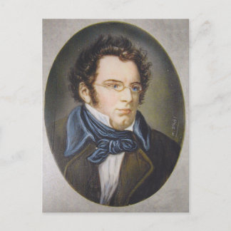 Carte postale de Franz Schubert, d'après une minia