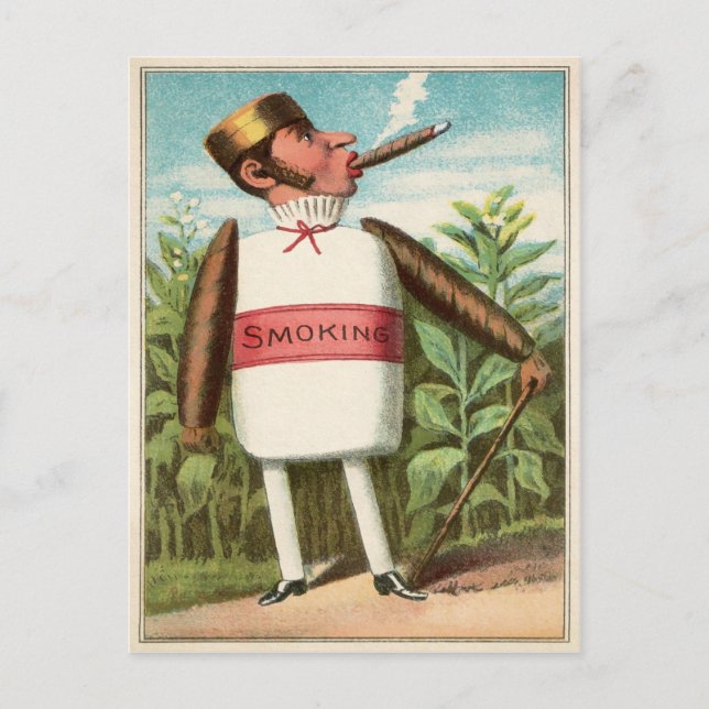 Carte postale de fumeur victorienne (Devant)