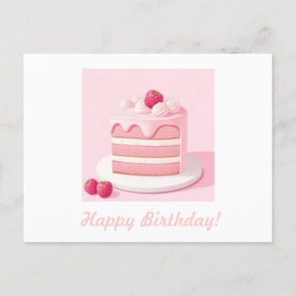 Carte postale de gâteau d'anniversaire