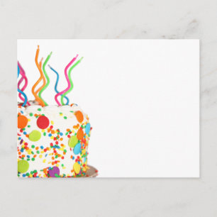 Carte postale de gâteau d'anniversaire