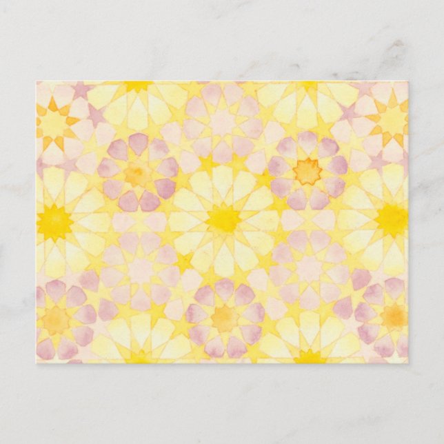 Carte postale de géométrie islamique 'Lantana' (Devant)