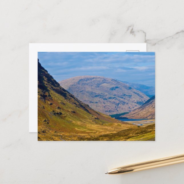 Carte postale de Glen Coe, Écosse (Devant/Arrière en situation)