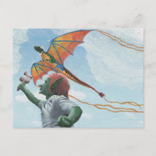 Carte postale de Goblin Flying Rainbow Dragon Imag