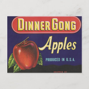 carte postale de gong apples