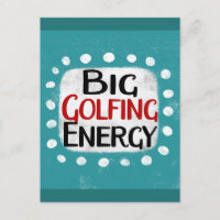 Carte postale de grande énergie de golf