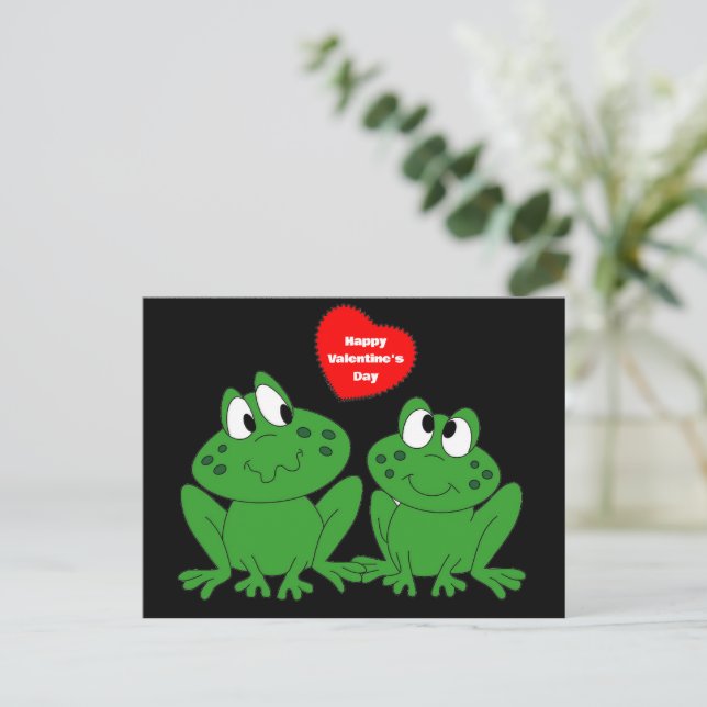 Carte postale de grenouilles Heureuses Saintes-Val (Debout devant)