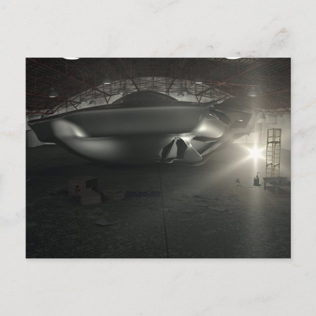 Carte postale de hangar d'UFO de Roswell (Devant)