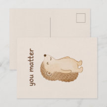 Carte postale de hérisson You Matter