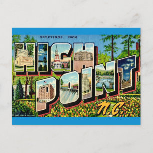 Carte postale de High Point Caroline du Nord