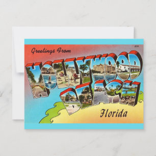 Carte postale de Hollywood Beach Floride