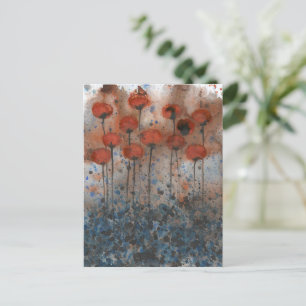 Carte postale de jardin de fleurs aquarelle Coquel