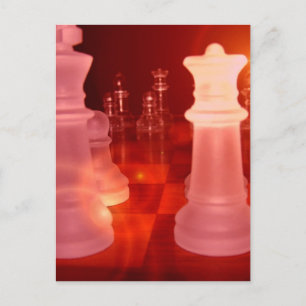 Carte postale de jeu d'échecs