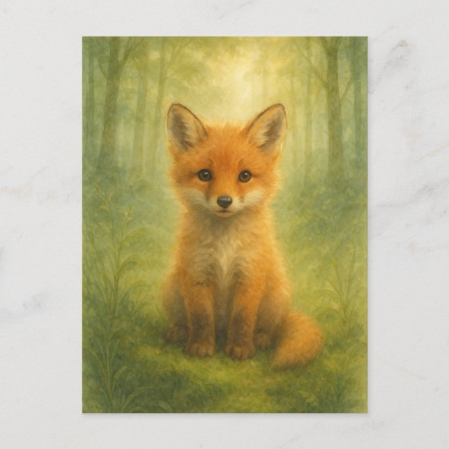 Carte postale de jeunes renards bébés animaux sauv (Devant)