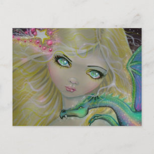 Carte postale de joli dragon fée
