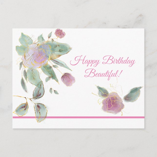 Carte postale de joyeux anniversaire magnifique (Devant)