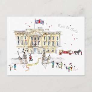 Carte postale de Kate & Wills commémoratifs