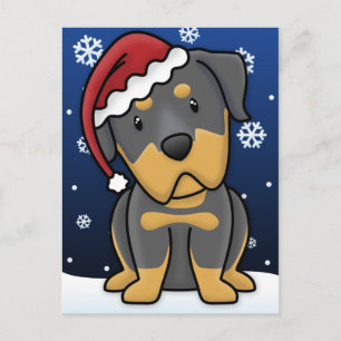 Carte postale de Kawaii Rottweiler
