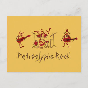 Carte postale de la bande de Petroglyphs Rock