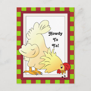 Carte postale de la bande dessinée Country Chicken
