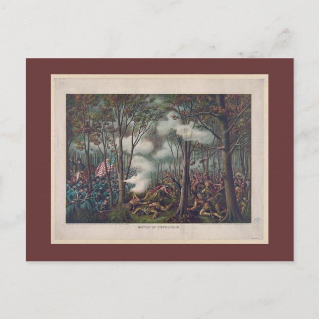 Carte postale de la bataille de Tippecanoe (Devant)