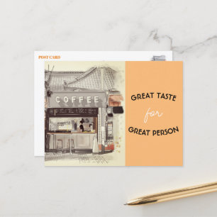 Carte postale de la boutique de café