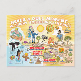 Carte postale de la Californie du Sud ensoleillée