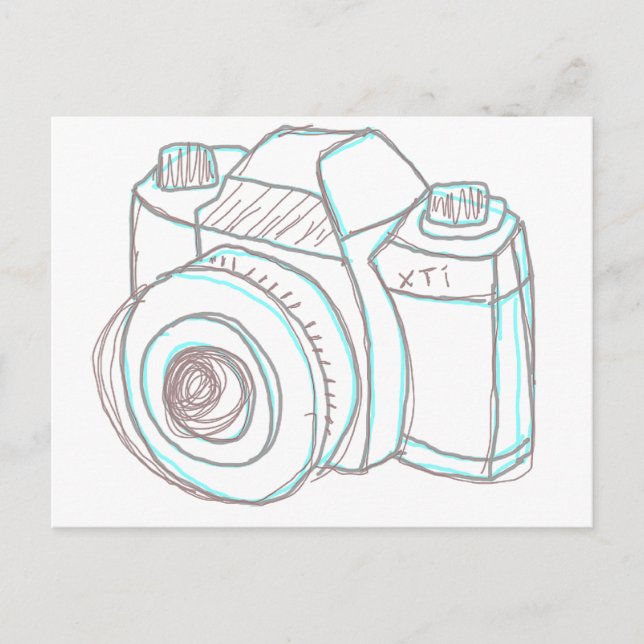carte postale de la caméra de dessin (Devant)